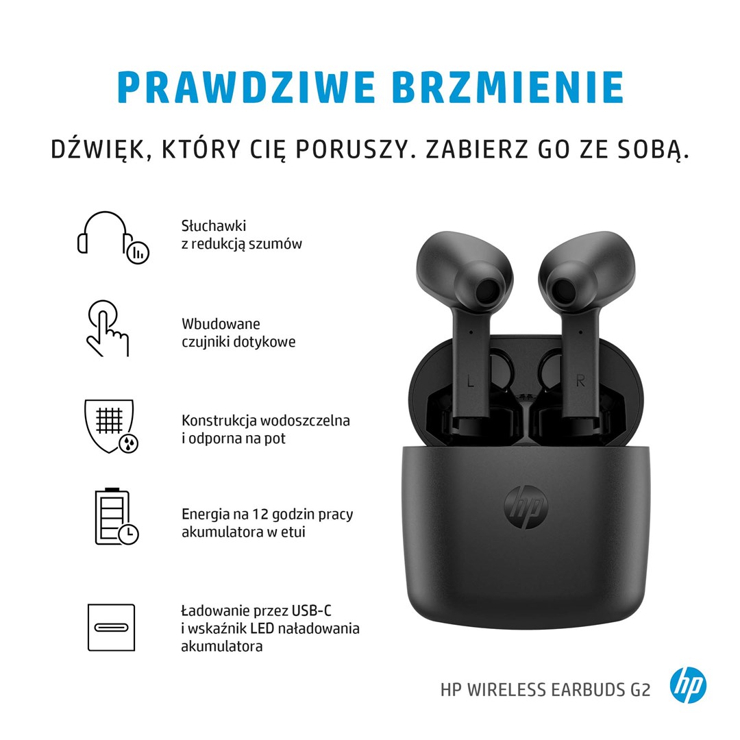 Kufje HP G2, Bluetooth 5, IPX4, të zeza