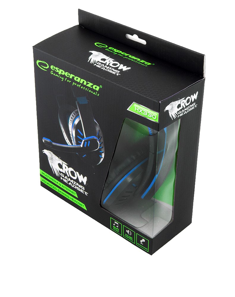 Kufje Esperanza EGH330B, 2 m, me kabllo, të zeza