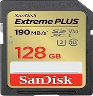 Kartë memorie SanDisk Extreme Plus SDXC 128GB, Class 10 UHS I U3 V30