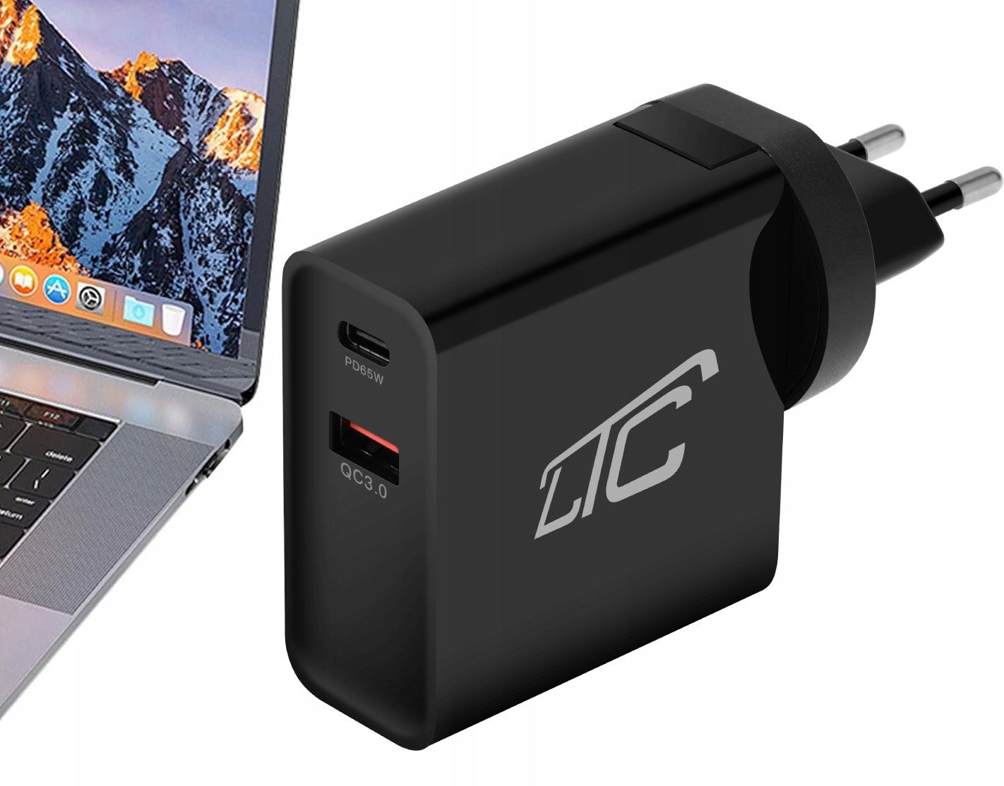 Karikues fiks LTC Max QC25, 65W, USB QC 3.0, USB C PD, i zi