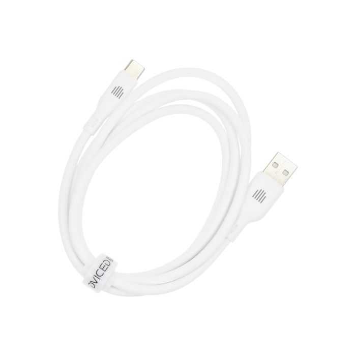 Dviced Cable USB-A To USB-C Silicone 1,25M, White