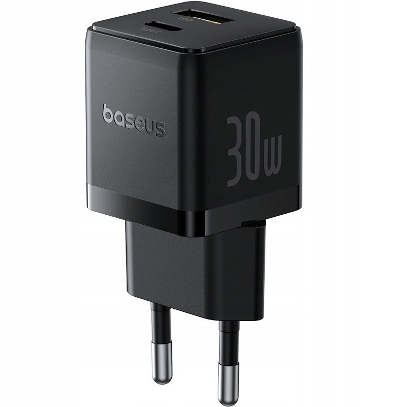 Полнач за ѕид Baseus Palm, 30W, USB и Type C, црн