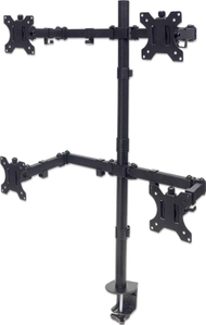 Mbajtëse tavoline Manhattan Desk Mount 461566, për 4 monitorë 13"-32", metalike, e zezë