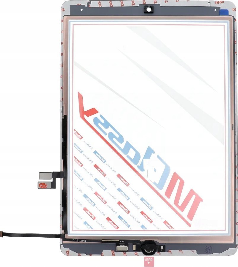 Xham me prekje Musttby për iPad 9, me kornizë ngjitëse dhe buton Home, i bardhë