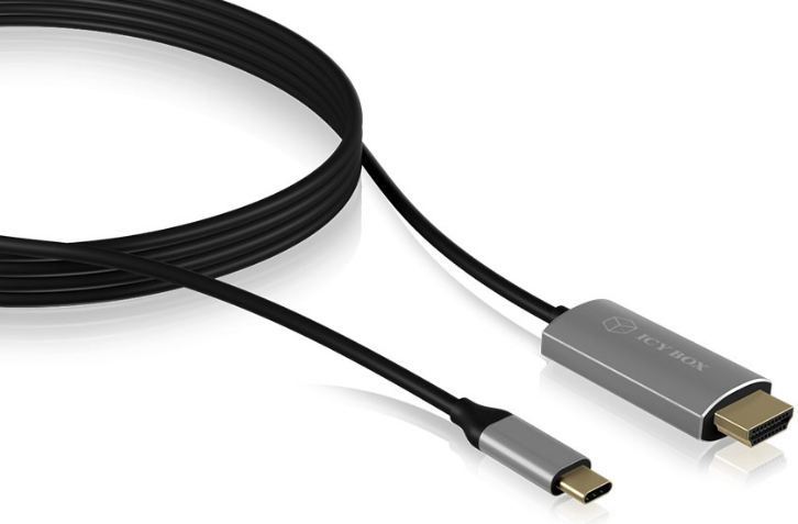 Kabllo RaidSonic Icy Box USB C - HDMI IB-CB020-C, 1.8m, e hirtë
