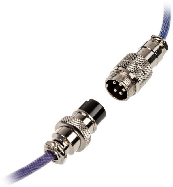 Kabllo Ducky Premicord, USB-C/USB-A, 1,8m, e purpurtë/kaltër