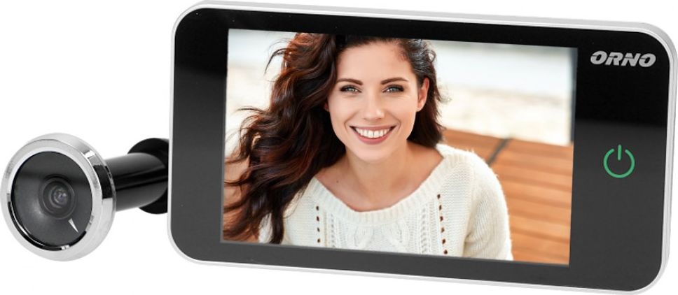 Syze dere elektronike Orno Door Viewer 4, ekran 4", kamerë me kënd të gjerë, e zezë
