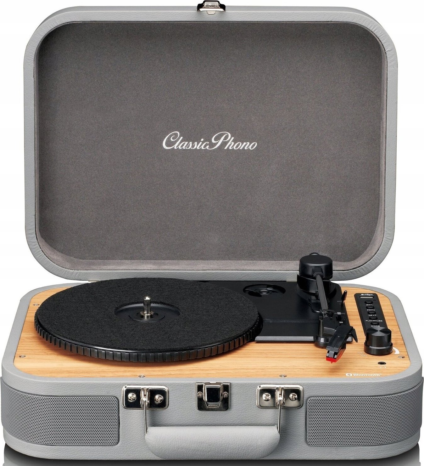 Gramafon Lenco TT-116GY, 3 shpejtësi, Bluetooth, gri