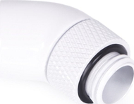 Adapter ftohës uji Alphacool Eiszapfen 17487, kënd 45°, G1/4 mashkull në G1/4 femër, i bardhë