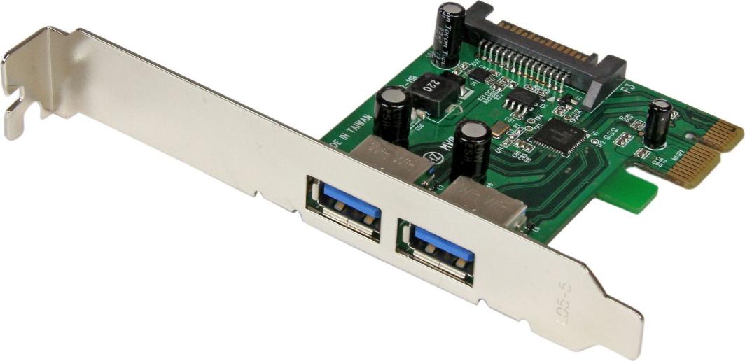 Kartë StarTech PCIe x1 controller - 2x USB 3.0, e zezë