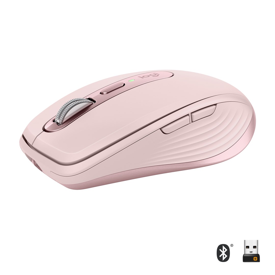 Maus Logitech MX Anywhere 3, Wireless, rozë