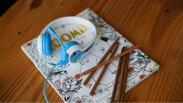 Kufje BuddyPhones StudyBuddy me mikrofon (BP-SB-BLUE-01), të bardha / kaltra