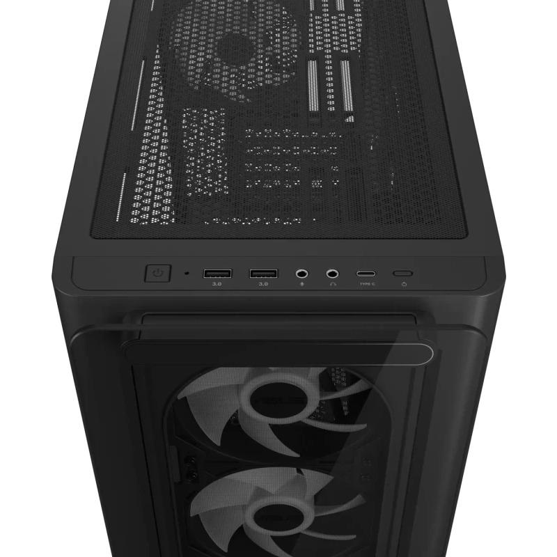 Kuti PC Asus A23 Plus, micro ATX, ARGB, e zezë