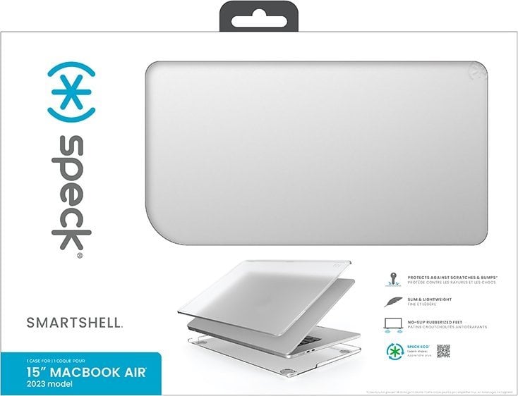 Mbulesë mbrojtëse Speck SmartShell për MacBook Air 15" M3 M2, plastike, transparente