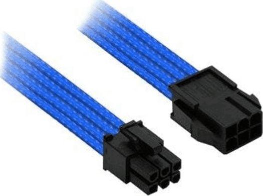 Kabllo PCI-E Nanoxia 6-pin - 6-pin, 0.3m, e kaltër