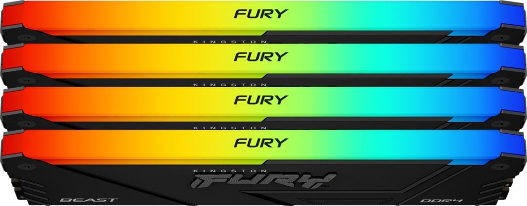Memorie Kingston Fury Beast RGB, DDR4, 32 GB, 3200 MHz, CL16, KF432C16BB2AK4/32