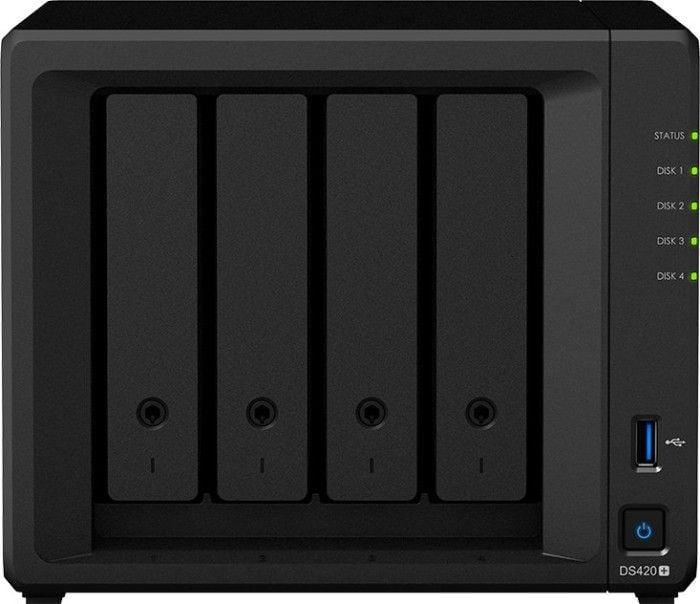 NAS Synology DS420 Plus, Intel Celeron J4025, 2GB RAM DDR4, 4 slote, pa HDD