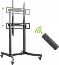 Stendë TV Techly Mobile Stand, 55"-100", rregullim elektrik, 120 kg, e zezë