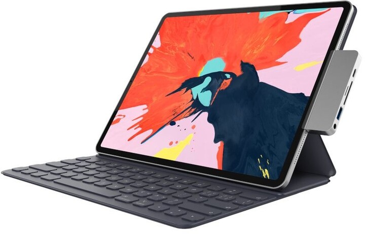 Hub HyperDrive 6në1 USB-C për iPad Pro, gri