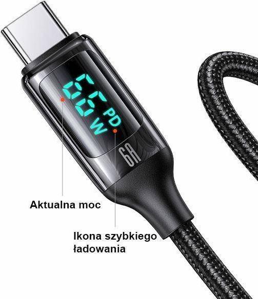 Kabllo USB Usams U78, USB-A në USB-C, 1.2 m, e bardhë