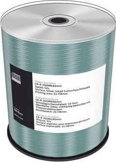 Disk CD-R MediaRange MRPL504, 700MB, 100 copa, i bardhë