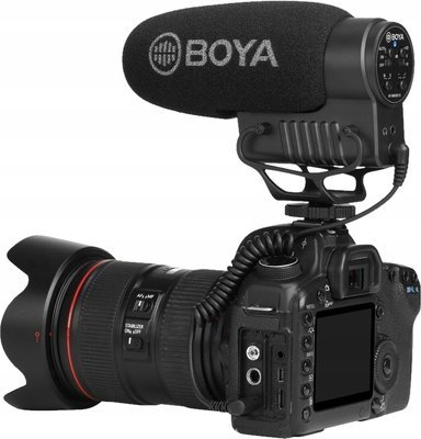 Шотган микрофон Boya BY-BM2040, супер кардиоиден, за камера и смартфон, црн