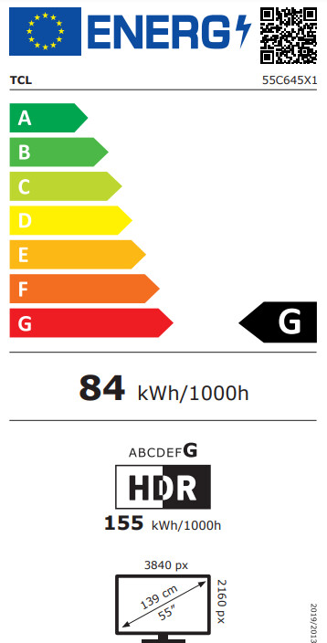 Televizor TCL 55C645, 55" (139cm), 4K UHD, titan