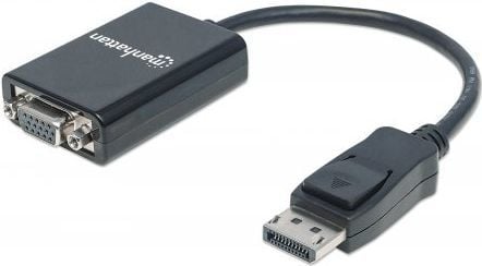 Kabllo konvertues DisplayPort në VGA, 1080p, 15cm, e zezë