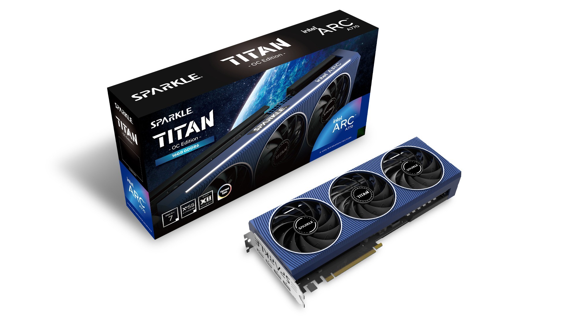 Kartelë grafike SPARKLE Intel Arc A770 TITAN, 16GB, GDDR6, 2300MHz, e zezë