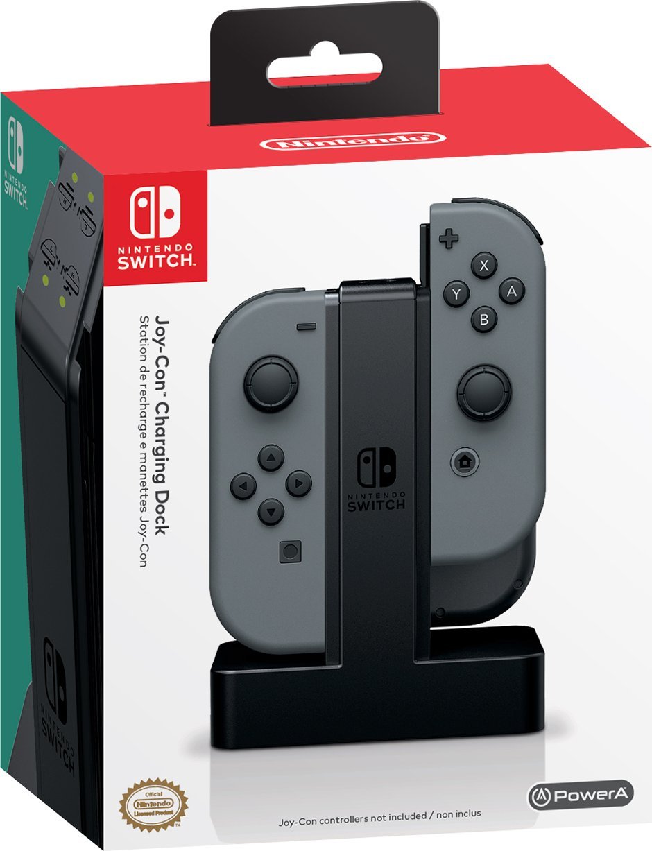 Karikues kontrollorësh PowerA për Joy-Con, mbajtës me shumë slote, i zi