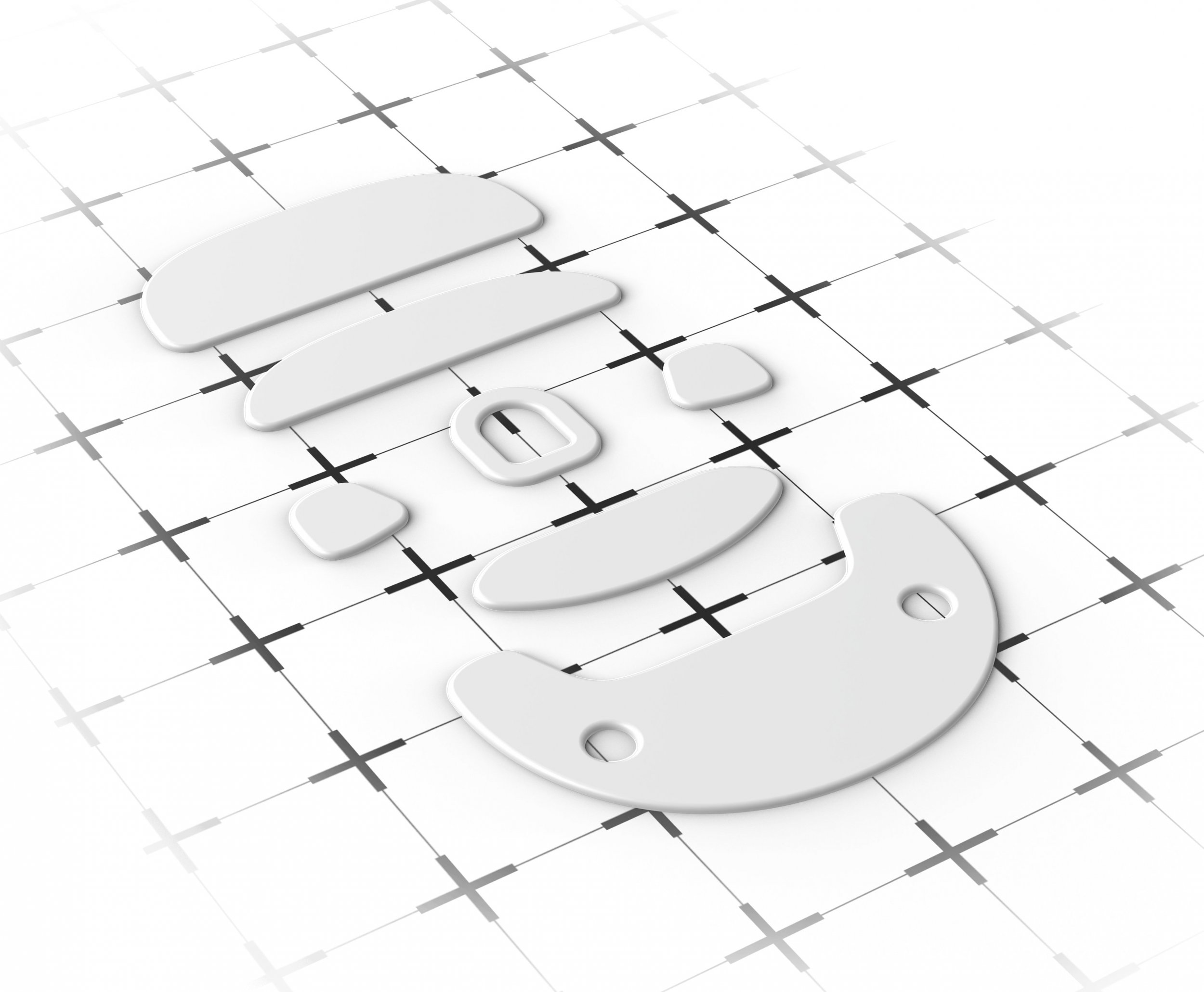 Këmbëza maus Endgame Gear XM1 RGB, PTFE 99.5%, 0.8mm, të bardha