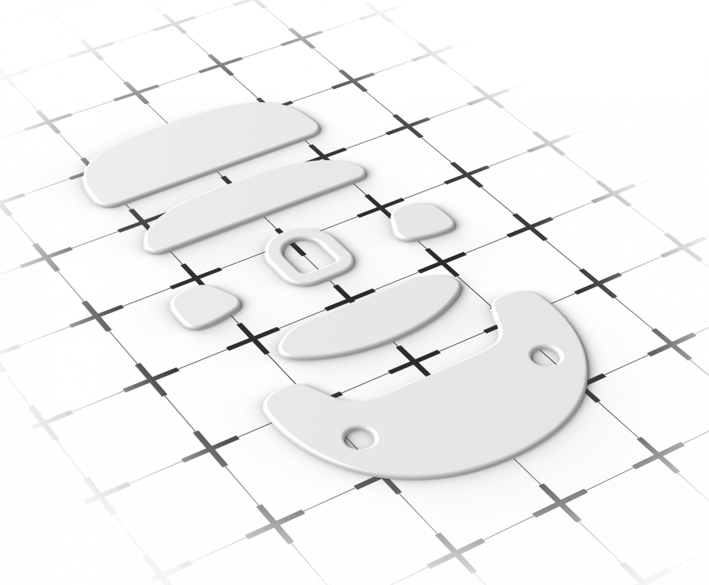 Këmbëza maus Endgame Gear XM1 RGB, PTFE 99.5%, 0.8mm, të bardha