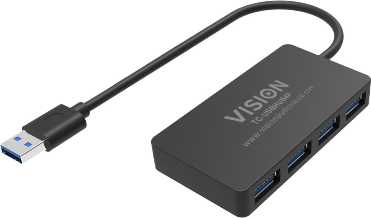 USB hub Vision 3.0, 4 porta, 5 Gbps, i zi