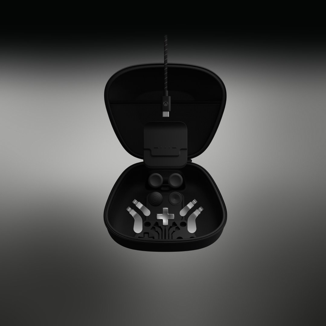 Pako aksesorësh Microsoft Xbox Elite 2 Core, për kontrollor, me USB Type C, e zezë