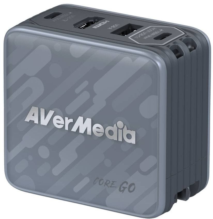 Полнач хаб AVerMedia CORE GO GC313, 100W GaN, 3 порти, бел