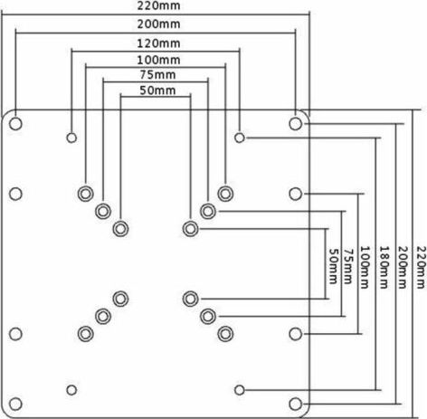 Adapter universal VESA Gembird, 50x50 deri 200x200 mm, deri 30 kg, i zi