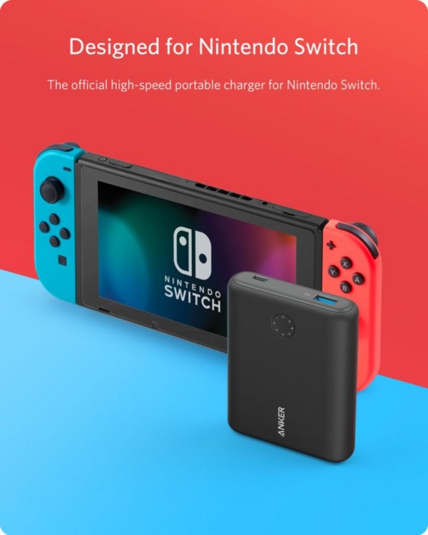 Powerbank	Anker powerbanka PowerCore 13400mAh Nintendo Switchцрно