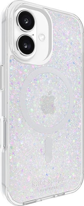 Mbrojtëse telefoni Kate Spade New York Chunky Glitter MagSafe, për iPhone 16, transparente me shkëlqim