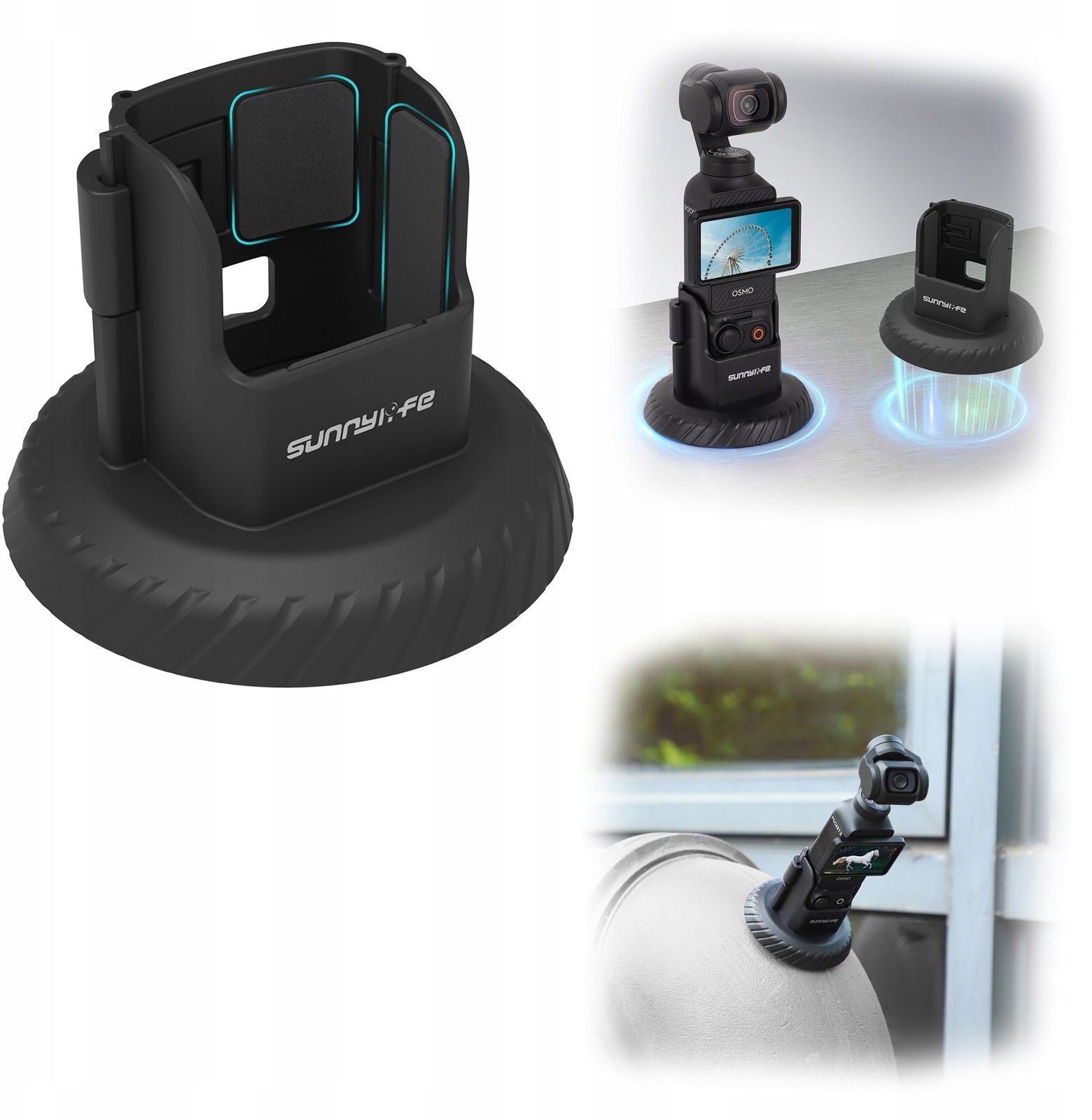 Магнетен држач Sunnylife Solid Mount, за Osmo Pocket 3, црн