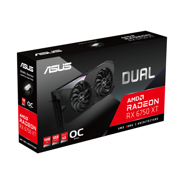 Kartelë grafike ASUS Dual -RX6750XT-O12G AMD Radeon RX 6750 XT 12 GB GDDR6