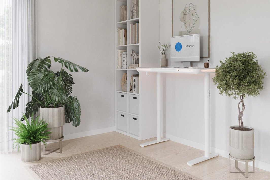 Tavolinë SENSE7 NOMO, 120 cm x 60 cm, e bardhë