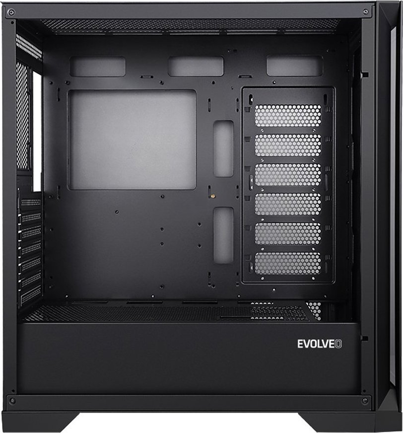 Kasë Evolveo Ptero Q2, e zezë, Midi Tower