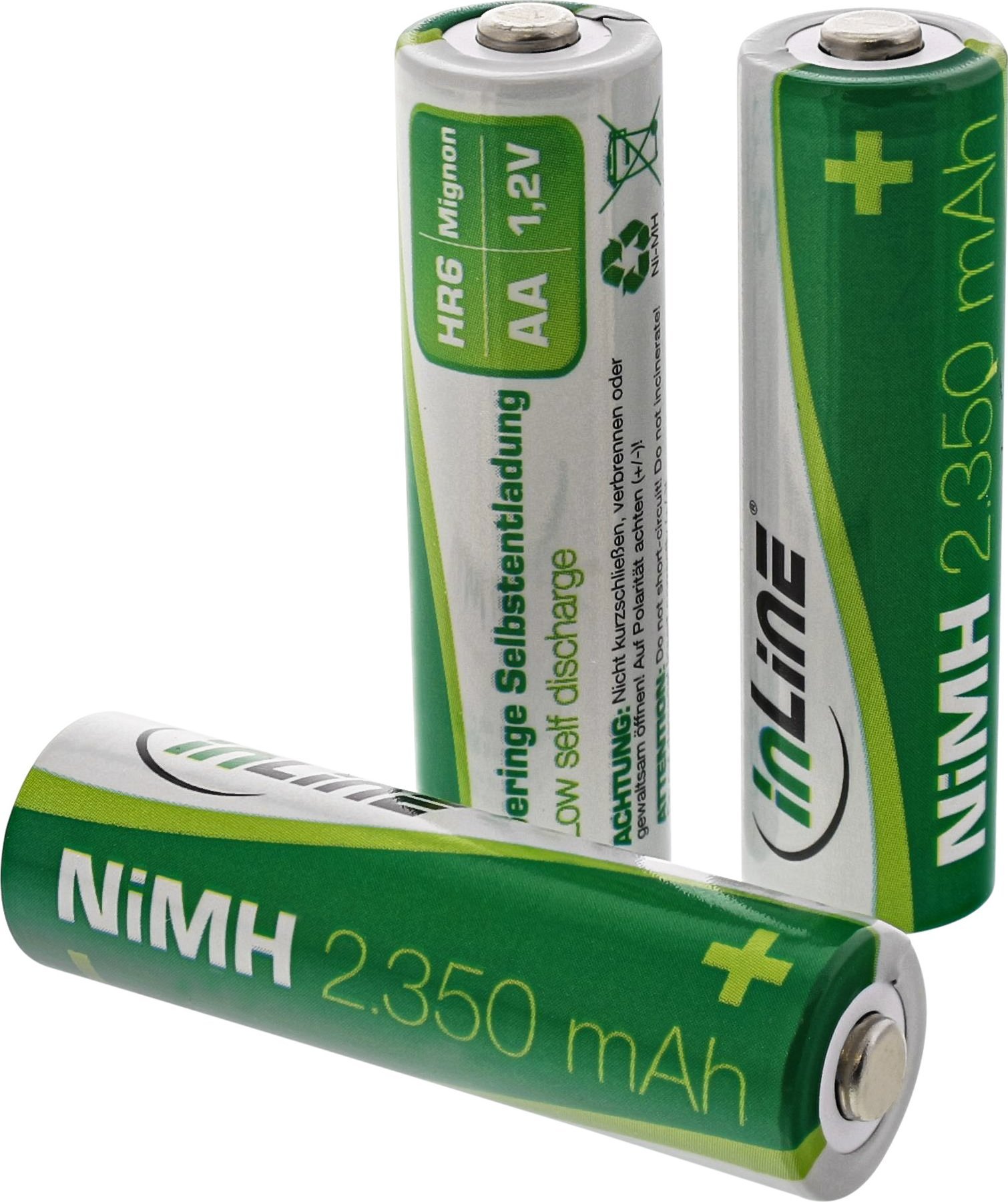 Полначливи батерии InLine AA HR6, NiMH 1.2V, 2350mAh, пакување 4 парчиња