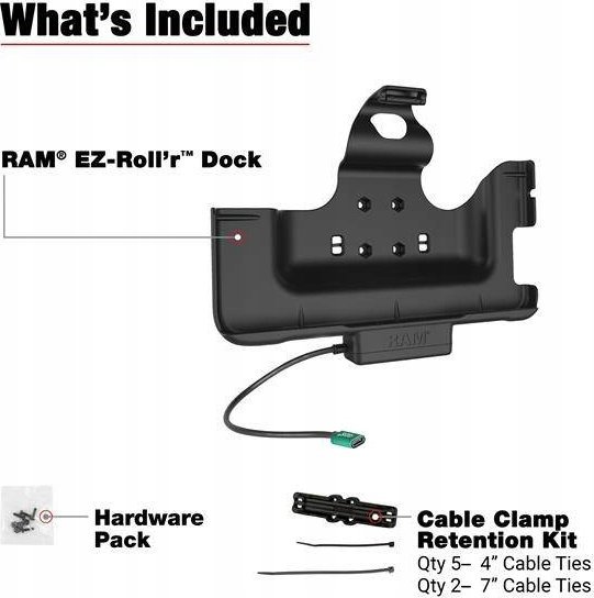 Dok stacion për tablet RAM Mounts RAM-HOL-SAM52CPU, për Samsung Tab Active Pro, USB-C, i zi