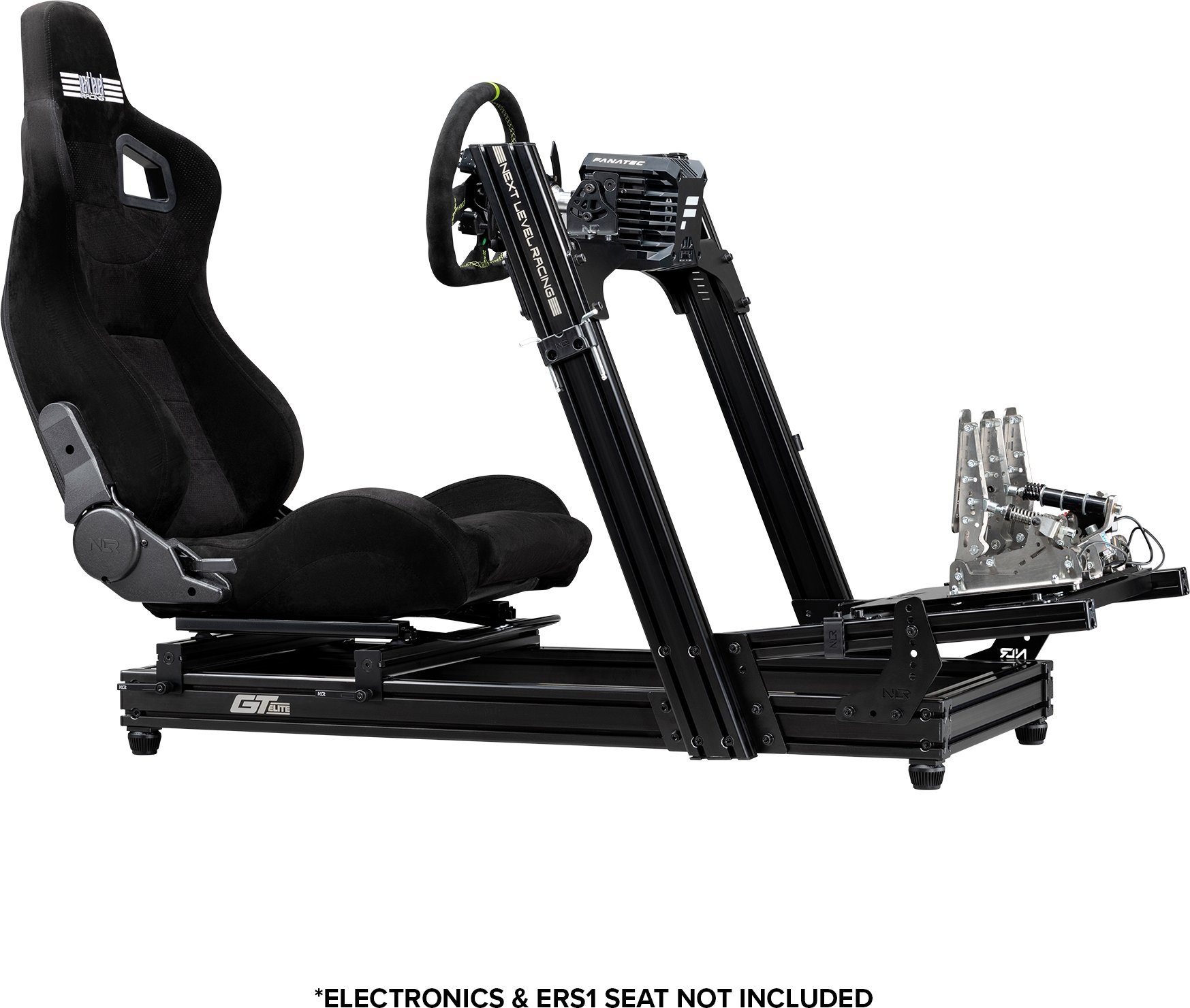 Komplet pllaka kokpiti Next Level Racing GT Elite Lite, për timon dhe pedale, material metalik, i zi