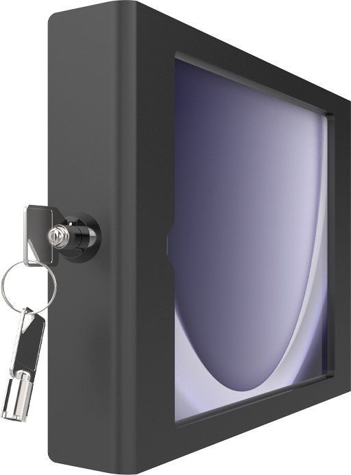 Kornizë muri për tablet Compulocks Galaxy Tab A9 Apex, metal, VESA 75x75 100x100, e bardhë