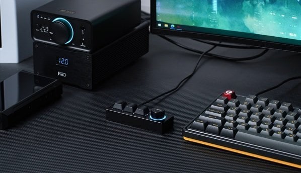 Tastierë multimedia FiiO KB1K, Kailh BOX White, RGB, gri metalike