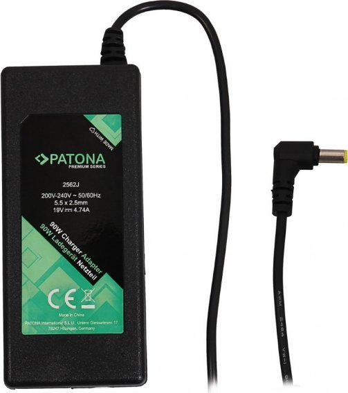 Adapter karikues laptopi PATONA, 19V 4.74A 90W, konnektor 5.5x2.5mm, i zi