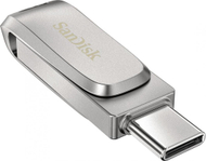 USB SanDisk Ultra Dual (SDDDC4-064G-G46), 64GB, e argjendtë