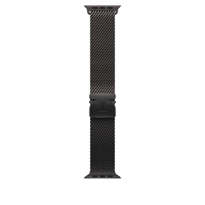 Apple Watch 49mm Milanese Loop, Black Titanium Milanese Loop, S